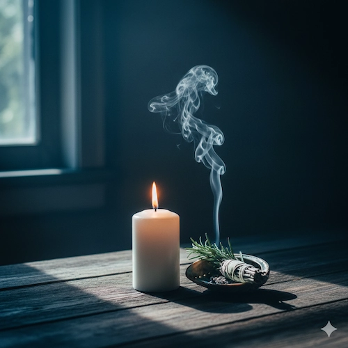 Conjuro de protección con velas blancas